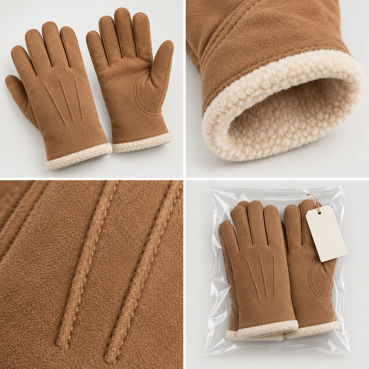 Lined Suede Winter: Suede back / agree the application on this surface