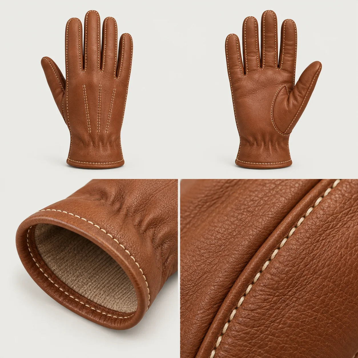 Contrast Seam Leather, hand-back development reference