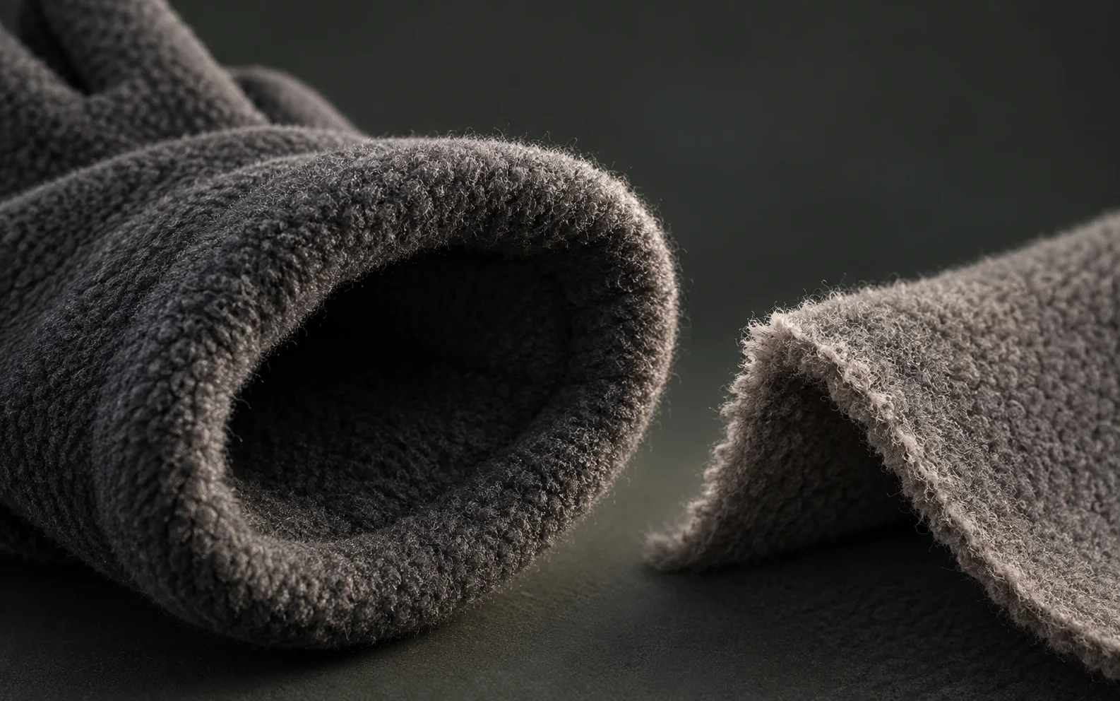 fleece material surface and construction detail